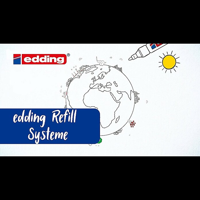 Edding Whiteboardmarker 250 (Strichstärke: 1,5 mm - 3 mm, Schwarz/Rot/Blau/Grün) | BAUHAUS