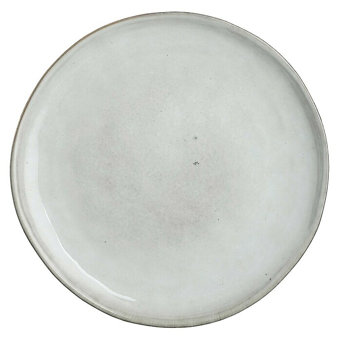 Ukrasni tanjur (1 kom, Ø x V: 20,5 x 2 cm, Keramika, Siva)