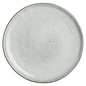 Ukrasni tanjur (1 kom, Ø x V: 20,5 x 2 cm, Keramika, Siva)