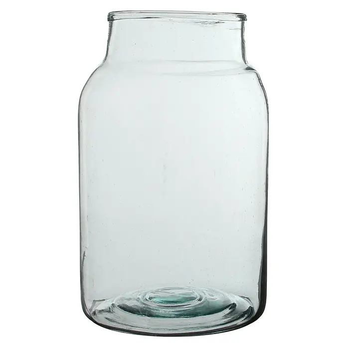 Vase Vienne - Ø x H: 21 x 35 cm, Glas, Transparent - Nahaufnahme eines leeren, durchsichtigen Glasbehälters mit breiter Öffnung und dickem Boden, ideal für Konservierung und Dekoration.
