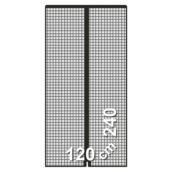 Schellenberg Insect Stop Mosquitera Magnetic con listel - An x Al: 120 x 240 cm, Fijación magnética, Antracita, Color bastidor: Antracita - Mosquitera de 120 x 240 cm, ideal para puertas, que mantiene los insectos fuera y permite que el aire circule libremente.