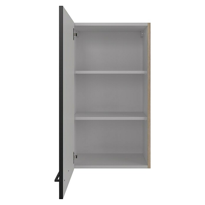 Flex-Well Hängeschrank Capri (L x B x H: 32 x 50 x 89 cm, Schwarz/Braun) | BAUHAUS