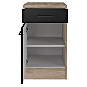 Flex-Well Unterschrank Capri (L x B x H: 60 x 50 x 85 cm, Schwarz/Braun) | BAUHAUS