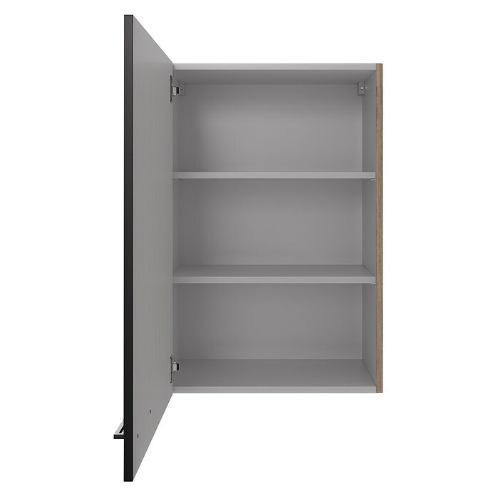 Flex-Well Hängeschrank Capri (L x B x H: 32 x 60 x 89 cm, Schwarz/Braun) | BAUHAUS