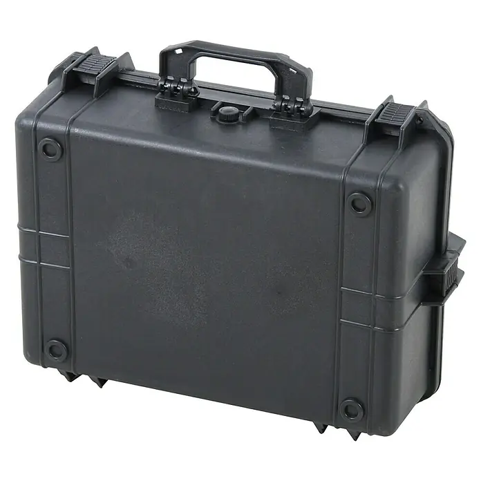 Hepco & Becker Werkzeugkoffer Solid 5620 - L x B x H: 435 x 515 x 225 mm - Hier ist ein stabiler, schwarzer Hartschalenkoffer, ideal für den sicheren Transport empfindlicher Gegenstände.