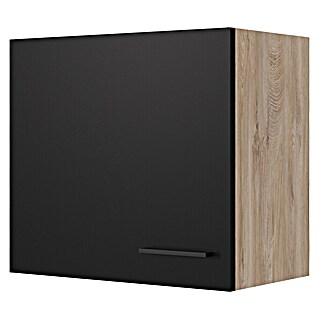 Flex-Well Hängeschrank Capri (L x B x H: 32 x 60 x 54,8 cm, Schwarz/Braun)