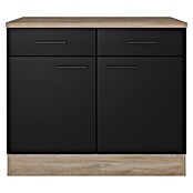 Flex-Well Unterschrank Capri (L x B x H: 60 x 100 x 85 cm, Schwarz/Braun) | BAUHAUS