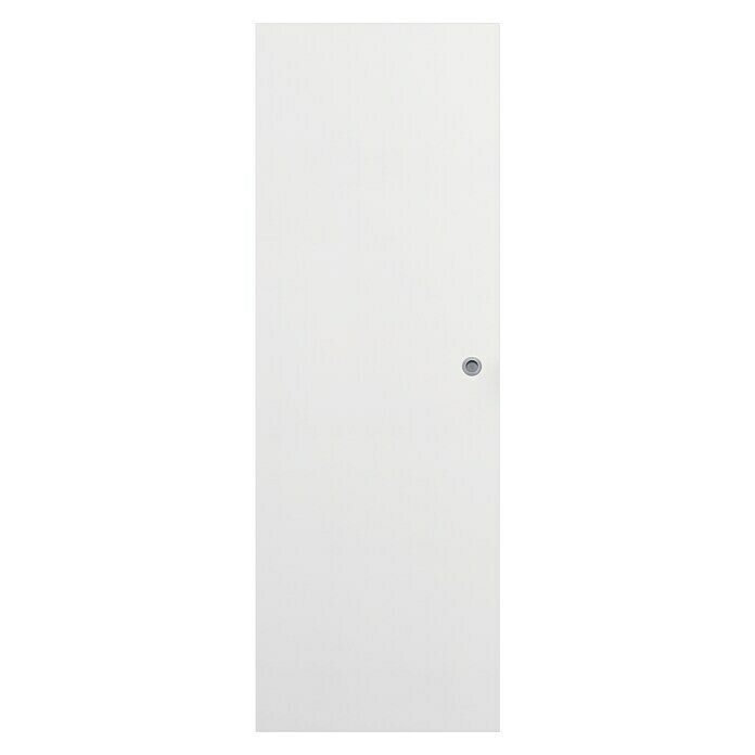 Puerta corredera de madera Blanca con uñero (82,5 x 203 cm, Blanco, Alveolar)