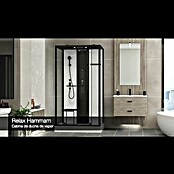 Aurlane Cabina de ducha de vapor Relax Hammam (90 x 115 x 215 cm, Negro) | BAUHAUS