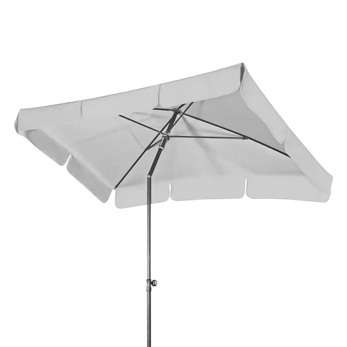 Doppler Sunline Marktschirm Waterproof Neo - Grau, Bespannungsmaß (L x B): 225 x 120 cm - Sonnenschirm mit quadratischer Form und grauem Stoff für den Außenbereich.