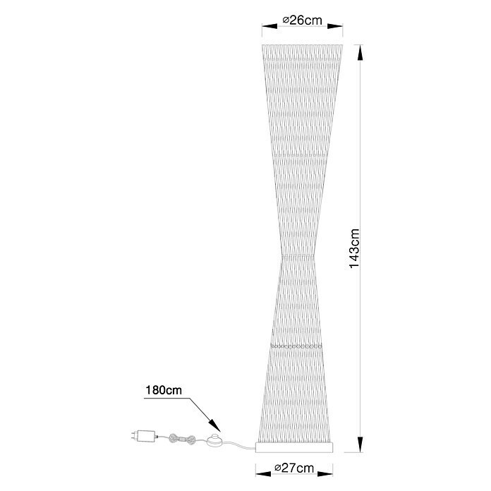 Globo LED-Stehleuchte AluHöhe: 143 cm Unknown