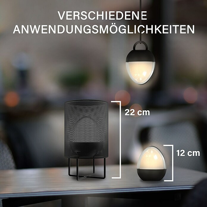 MegaLight Akku-Lampe Ovo Dot (14,5 x 14,5 x 25 cm, 400 lm, RGBW) | BAUHAUS