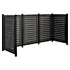 Plus Mülltonnenverkleidung Lund (L x B x H: 245 x 85 x 124 cm, Schwarz, Geeignet für Anzahl Mülltonnen: 3 Stk.) | BAUHAUS