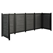 Plus Mülltonnenverkleidung Lund (L x B x H: 325 x 85 x 124 cm, Schwarz, Geeignet für Anzahl Mülltonnen: 4 Stk.) | BAUHAUS