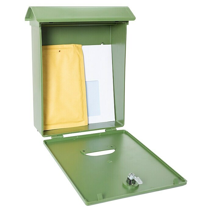 Arregui Classic Buzón de pared E-107 (L x An x Al: 27 x 11 x 34,6 cm, Verde, Plástico) | BAUHAUS