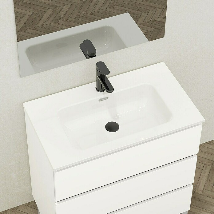 Conjunto de mueble de baño Inter (Ancho: 80 cm, Blanco, 3 pzs.) | BAUHAUS