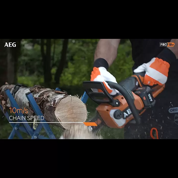 AEG Akku-Kettensäge ACS18B30 - 18 V, Li-Ionen, Ohne Akku, Schwertlänge: 30 cm - PRO18V Brushless Cordless Chainsaw Introduction [ACS18B30]