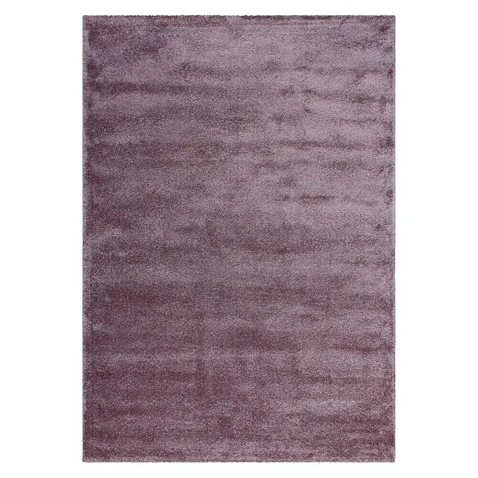 Kurzflorteppich SofttouchPastell-Lila, 290 x 200 cm, 100 % Polypropylen (Flor) - Nahaufnahme eines rechteckigen, lilafarbenen Teppichs mit einer weichen, strukturierten Oberfläche, ideal für ein gemütliches Ambiente.