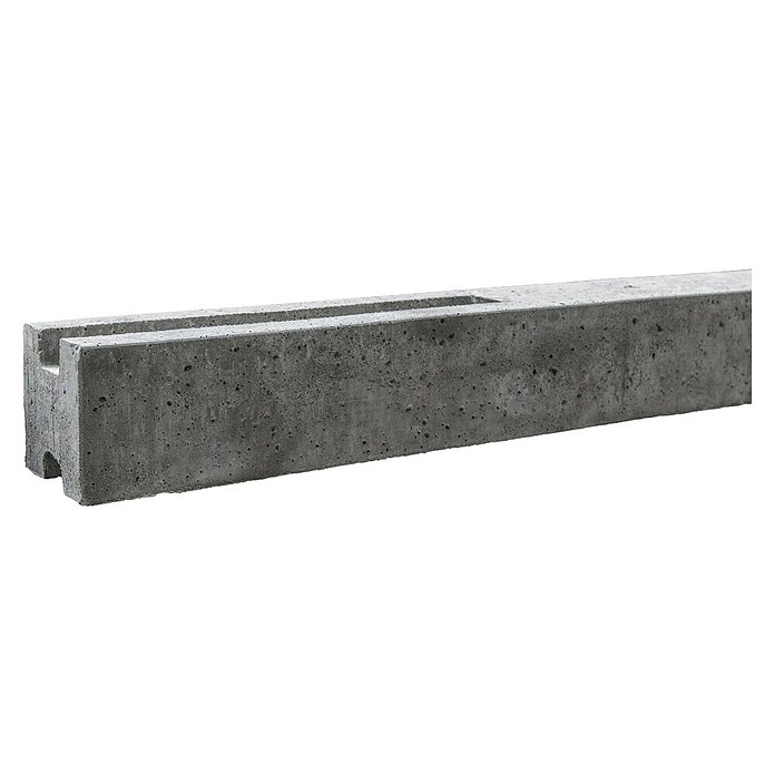 Beckers Betonzaun Zaunpfosten Standard (11 x 11 x 290 cm, Betongrau, Beton, Zwischenpfosten) | BAUHAUS