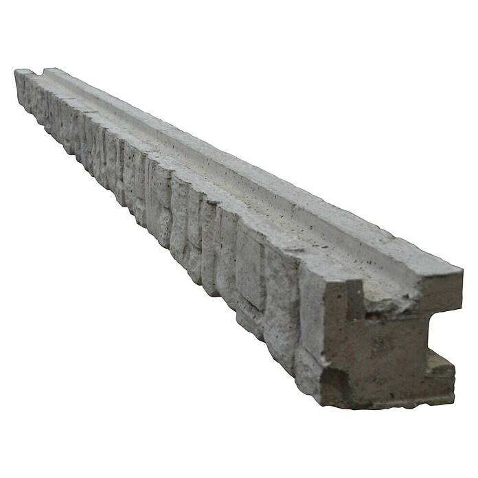 Beckers Betonzaun Zaunpfosten Mediterran Nostalgie (12,5 x 12 x 245 cm, Betongrau, Beton, Eckpfosten) | BAUHAUS