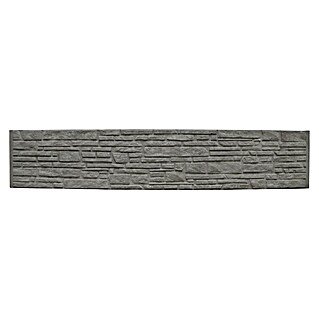 Beckers Betonzaun Zaunelement Standard Montana Motiv (200 x 38,5 cm, Beton, Betongrau)