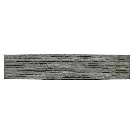 Beckers Betonzaun Zaunelement Standard Montana Motiv (200 x 38,5 cm, Beton, Betongrau)