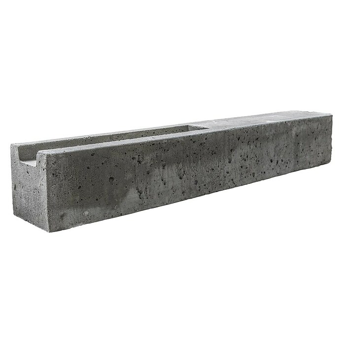 Beckers Betonzaun Zaunpfosten Standard (13 x 13 x 80 cm, Betongrau, Beton, Anfangspfosten) | BAUHAUS