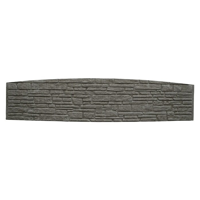 Beckers Betonzaun Abschlussplatte Standard Montanabogen (200 x 45 cm, Beton, Betongrau) | BAUHAUS