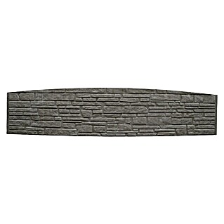 Beckers Betonzaun Abschlussplatte Standard Montanabogen (200 x 45 cm, Beton, Betongrau)