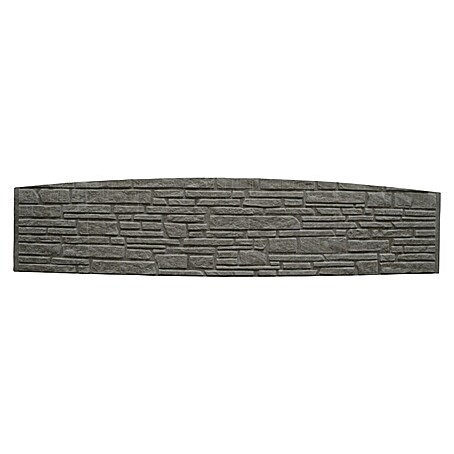 Beckers Betonzaun Abschlussplatte Standard Montanabogen (200 x 45 cm, Beton, Betongrau)