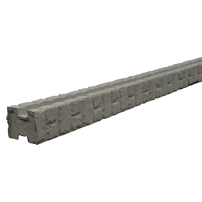 Beckers Betonzaun Zaunpfosten Mediterran Klassik-Stein (12,5 x 12 x 275 cm, Betongrau, Beton, Zwischenpfosten) | BAUHAUS