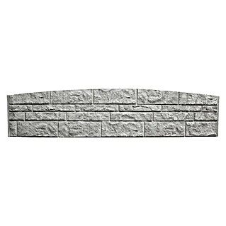 Beckers Betonzaun Abschlussplatte Standard Felsbogen Motiv (200 x 45 cm, Beton, Betongrau)