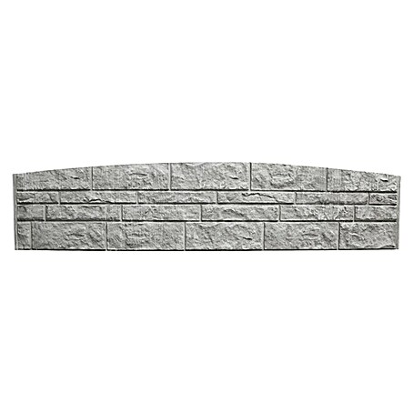 Beckers Betonzaun Abschlussplatte Standard Felsbogen Motiv (200 x 45 cm, Beton, Betongrau)