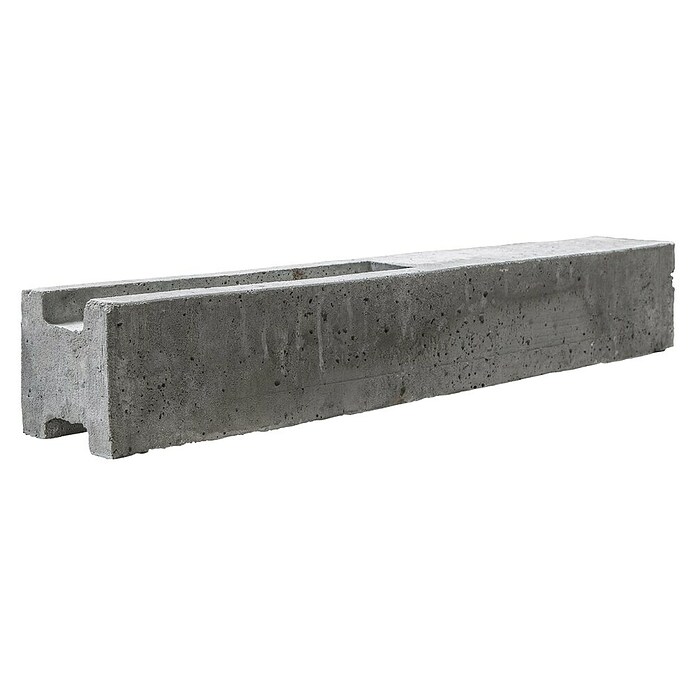 Beckers Betonzaun Zaunpfosten Standard (13 x 13 x 290 cm, Betongrau, Beton, Zwischenpfosten) | BAUHAUS