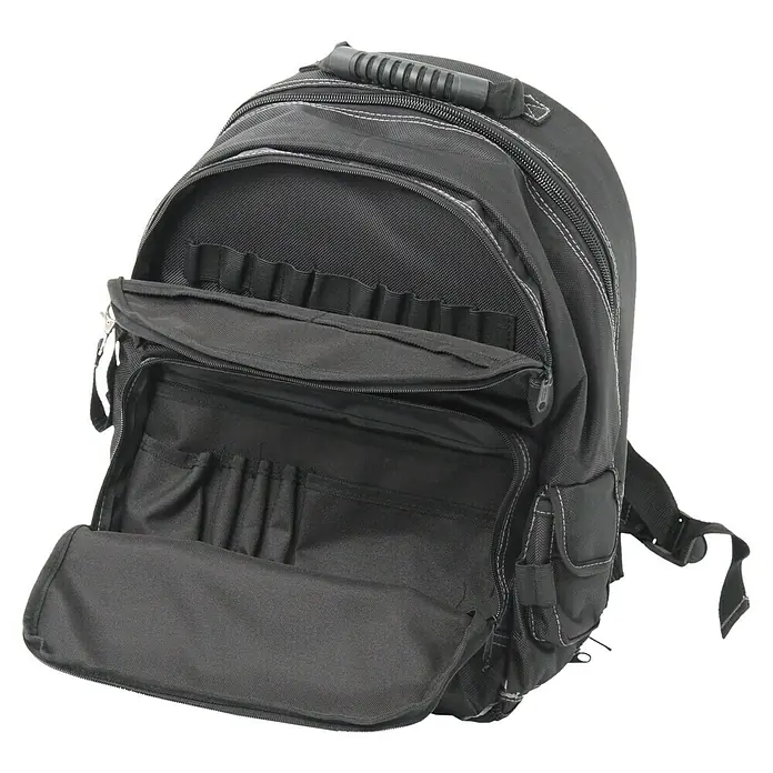 Hepco & Becker Werkzeugrucksack Polytex 5850 - 31 l, Polyester - Schwarzer Werkzeugrucksack mit mehreren Fächern und einem Griff oben für einfachen Transport, ideal für Profis.