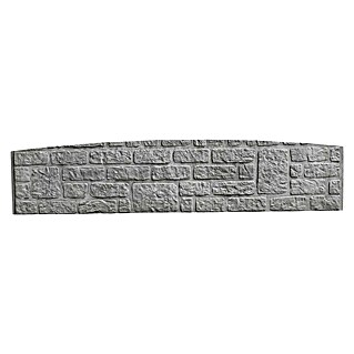 Beckers Betonzaun Abschlussplatte Standard Romaniabogen (200 x 45 cm, Beton, Betongrau)