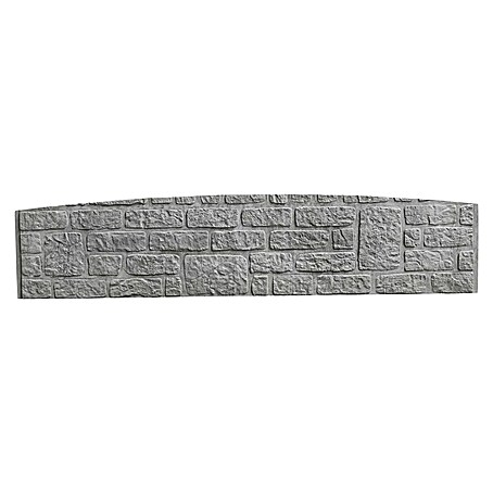 Beckers Betonzaun Abschlussplatte Standard Romaniabogen (200 x 45 cm, Beton, Betongrau)