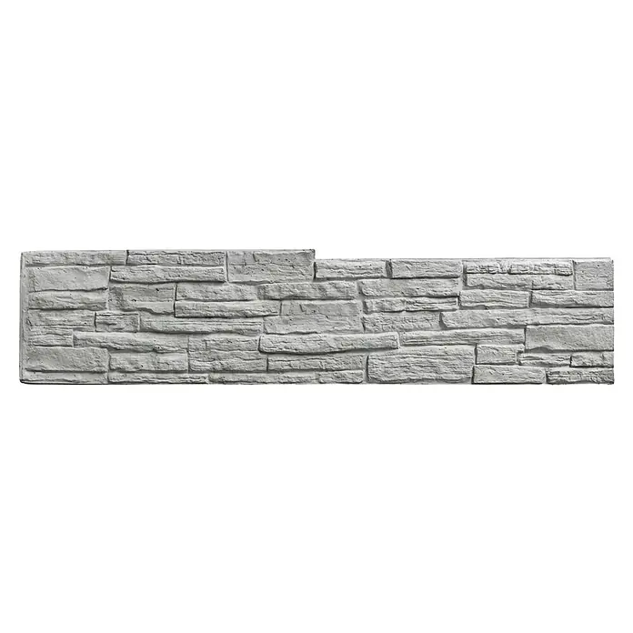 Beckers Betonzaun Zaunabschlussplatte Mediterran Nostalgie -  - Dekoratives Wandpaneel in Steinoptik, ideal für Innen- und Außenbereiche, bietet eine rustikale und elegante Wandgestaltung.