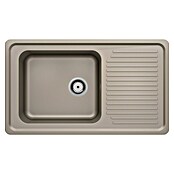 Carea Einbauspüle (86 x 50 cm, 1 Becken, CAREAlith®, Taupe)