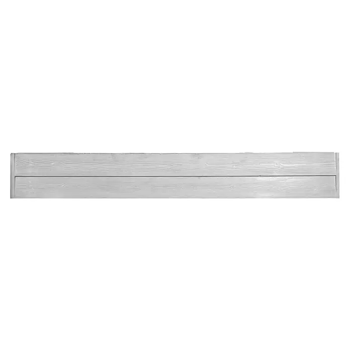 Beckers Betonzaun Zaunelement Klassik Solide Motiv - 184 x 26 cm, Beton, Betongrau - Detailaufnahme eines weißen Holzpaneels mit ausgeprägter Maserung, ideal für rustikale Innenraumgestaltung und Möbelbau.