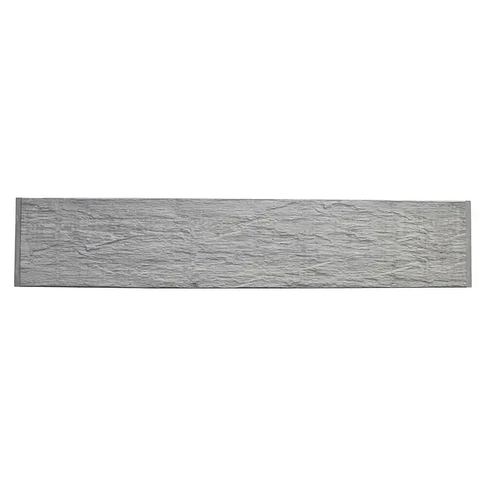 Beckers Betonzaun Zaunelement Standard Nevada Motiv - 200 x 38,5 cm, Beton, Betongrau - Graue Steinverblendung mit unebener Oberfläche für den Innen- und Außenbereich zur dekorativen Wandgestaltung.
