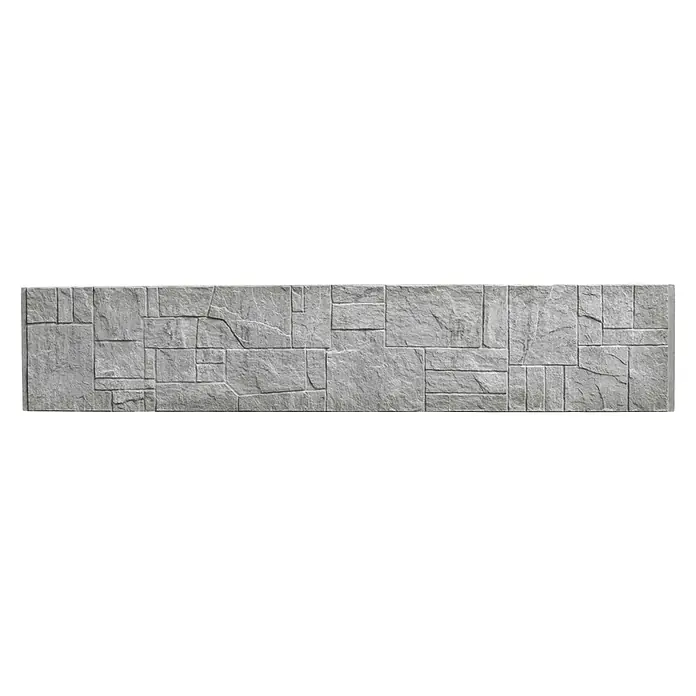 Beckers Betonzaun Zaunelement Standard Flagstone Motiv - 200 x 38,5 cm, Beton, Betongrau - Dekorative Wandverkleidung mit grauem Steinmuster für Innen- und Außenbereiche, die eine rustikale und elegante Optik verleiht.