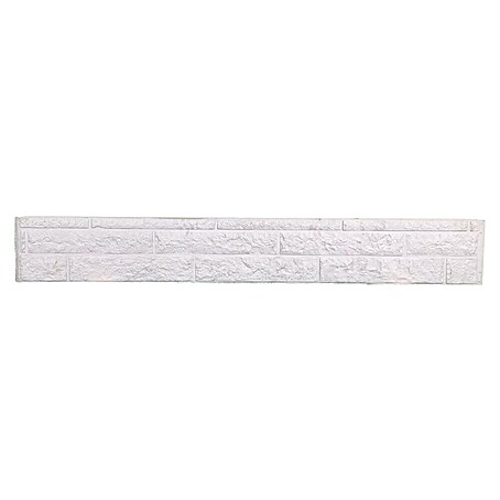 Beckers Betonzaun Zaunelement Klassik Fels Motiv (184 x 26 cm, Beton, Betongrau)