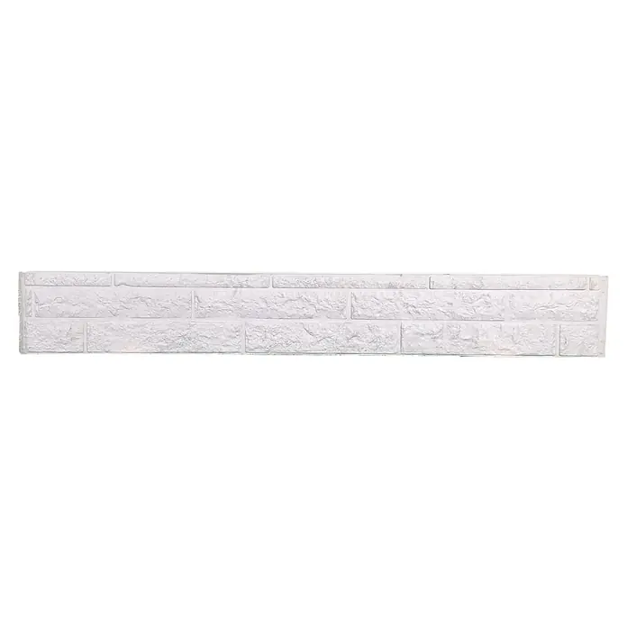 Beckers Betonzaun Zaunelement Klassik Fels Motiv - 184 x 26 cm, Beton, Betongrau - Stilvolle, weiße 3D-Wandpaneele in Backsteinoptik für eine moderne Wandgestaltung. Ideal für Akzente in jedem Raum.