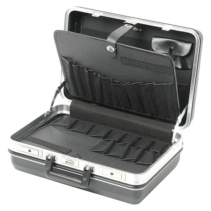 Hepco & Becker Werkzeugkoffer Future 5222 - L x B x H: 370 x 490 x 205 mm, Material: ABS Pro - Offener Werkzeugkoffer mit zahlreichen Fächern und robustem Gehäuse für Handwerker und Profis.