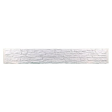 Beckers Betonzaun Zaunelement Klassik Montana Motiv (184 x 26 cm, Beton, Betongrau)