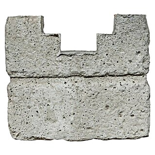 Beckers Betonzaun Pfostenkappe Mediterran Klassik-Stein (20 x 20 cm, Beton, Passend für: Beckers Betonzaun Anfangspfosten Mediterran Klassik-Stein)