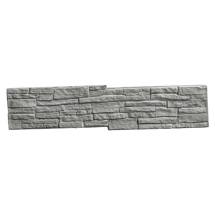 Beckers Betonzaun Zwischenplatte Mediterran Nostalgie - L x B x H: 144 x 30 x 4 cm - Dekorative Steinwandpaneele in Grau für stilvolle Innen- und Außenbereiche. Die Steinpaneele verleihen jedem Raum eine rustikale Note.