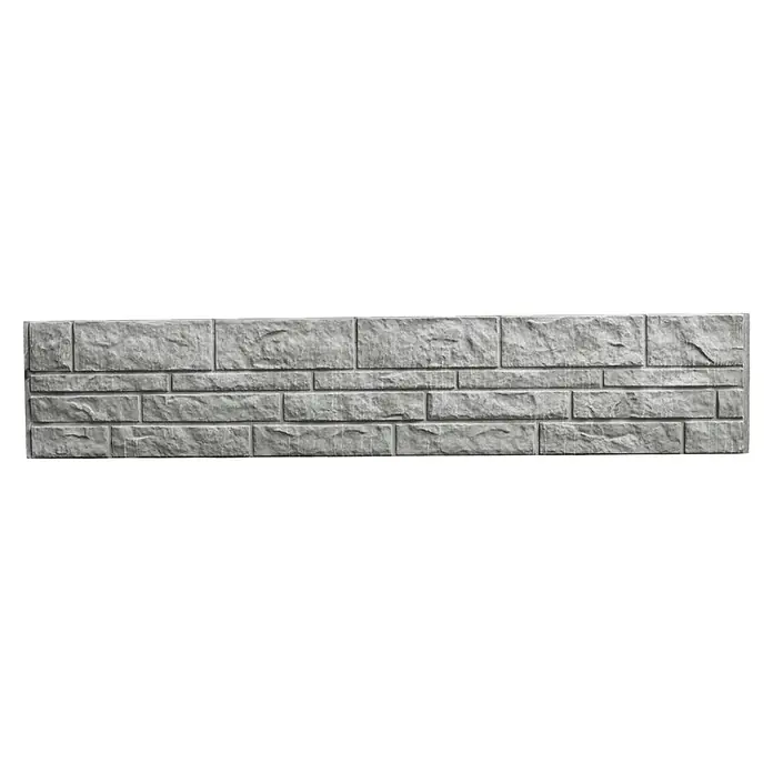 Beckers Betonzaun Zaunelement Standard Fels Motiv - 200 x 38,5 cm, Beton, Betongrau - Graue Steinmauerpaneele mit einem realistischen Mauerwerk-Design, ideal für Innen- und Außenbereiche zur Wandverkleidung.