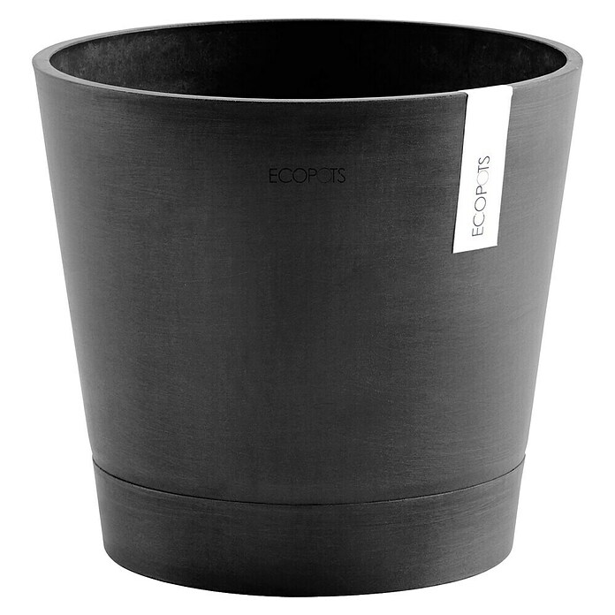 Ecopots Pflanztopf Venice (Außenmaß (Ø x H): 40 x 35 cm, Kunststoff, Dunkelgrau) | BAUHAUS